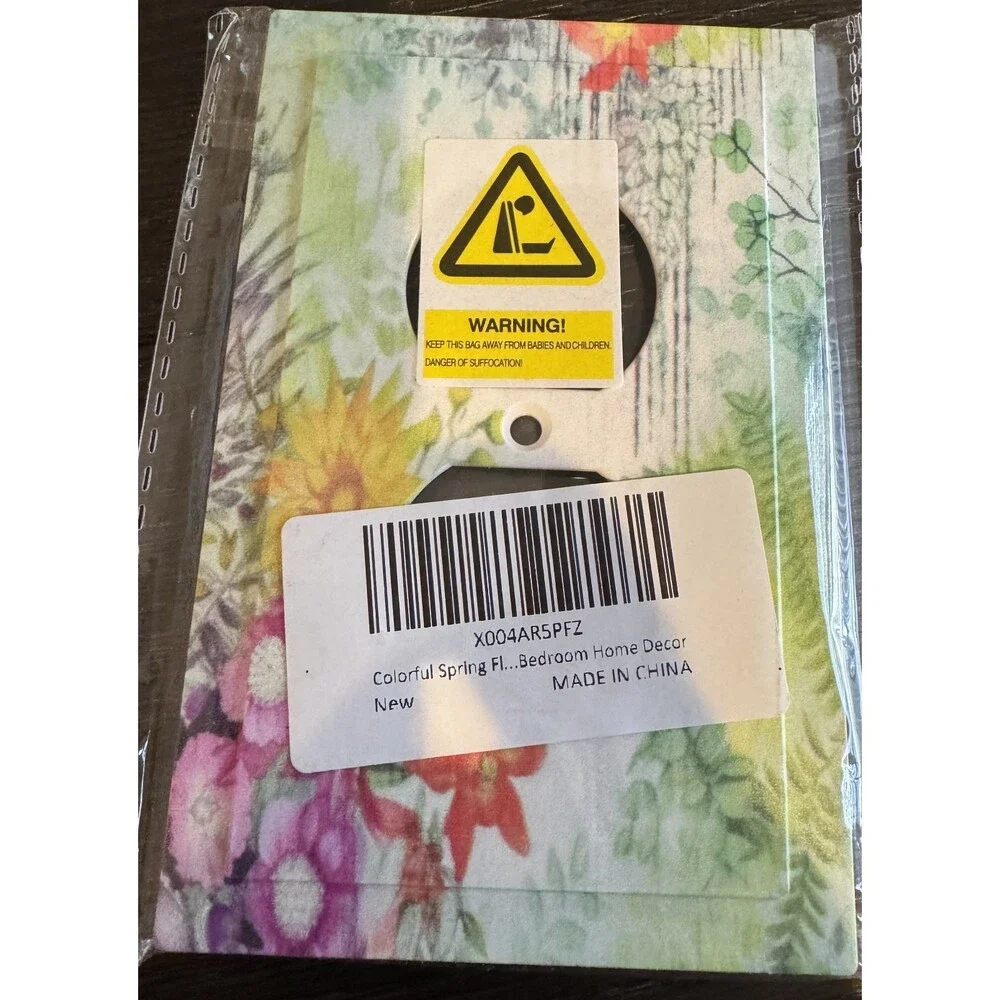 New Plastic Multicolored Floral Double Duplex Outlet Cover